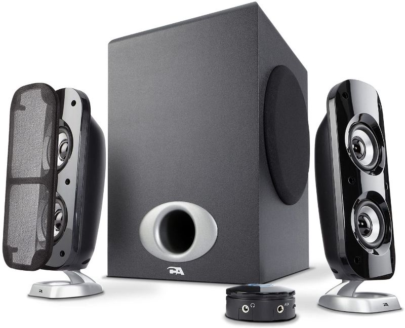 Photo 1 of Cyber Acoustics High Power 2.1 Subwoofer Speaker System with 80W of Power – Perfect for Gaming, Movies, Music, and Multimedia Sound Solutions (CA-3810)
