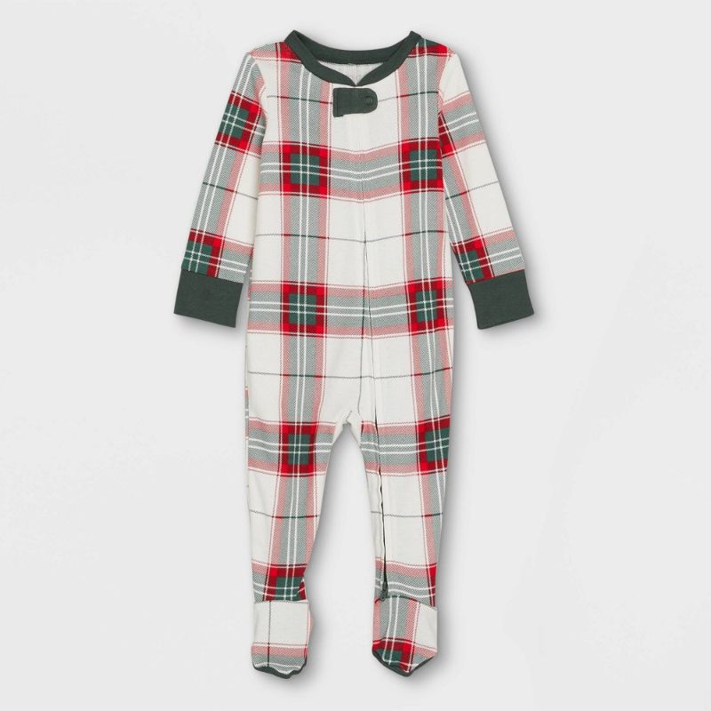 Photo 1 of **PACK OF 6** Baby Holiday Plaid Union Suit - Hearth & Hand™ with Magnolia, size 6M-9M
