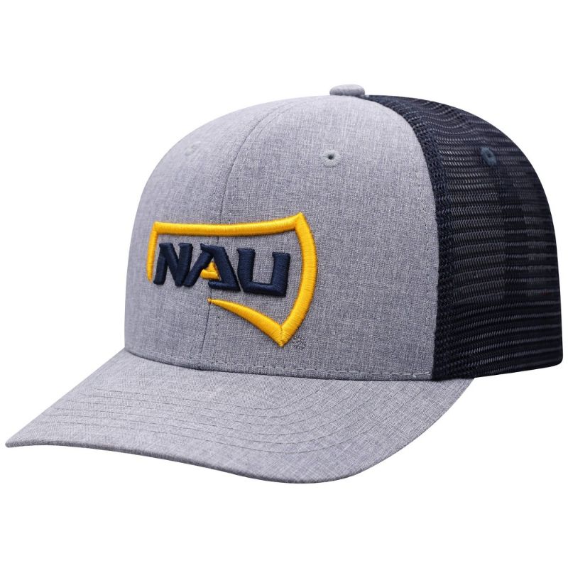 Photo 1 of **PACK OF 5** NCAA Northern Arizona Lumberjacks Men's Gray Chambray with Hard Mesh Snapback Hat
