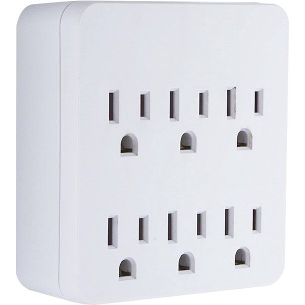 Photo 1 of GE 6-Grounded Outlet Surge Protector Wall Tap, White, 36727
