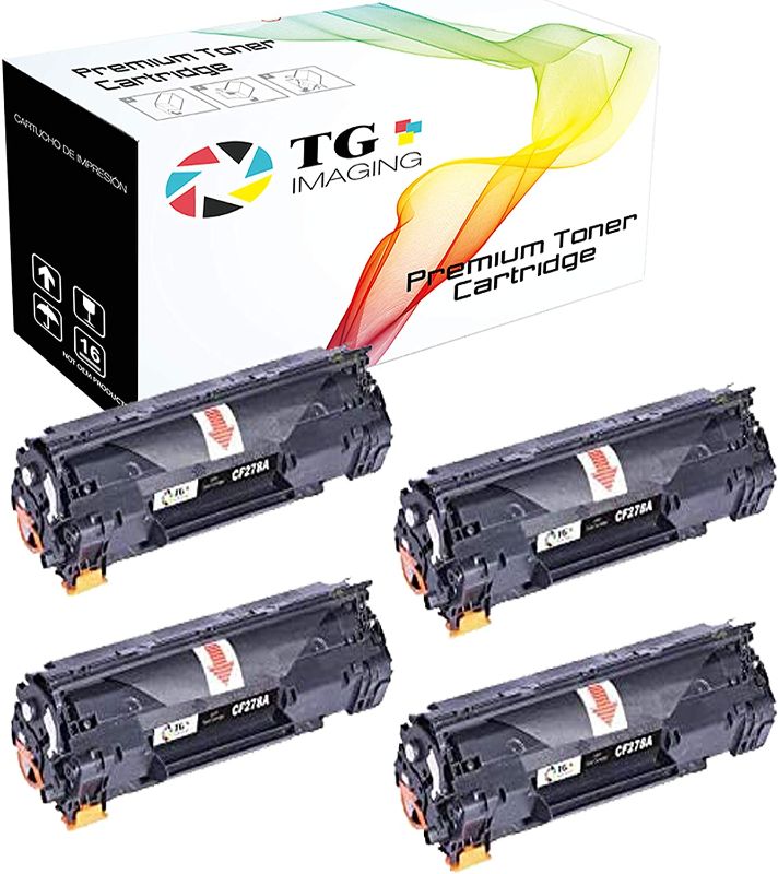 Photo 1 of (4 Pack) TG Imaging Compatible CE278A Toner Cartridge Replacement for HP 78A Laser-Jet P1606DN M1536 MFP M1536DNF P1560 P1566HP P1606 Toner Printers
