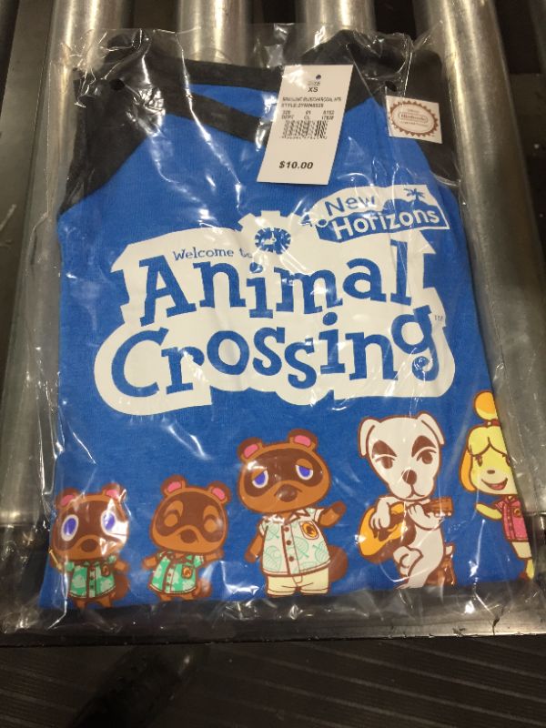 Photo 3 of **BOX OF 9 SHIRTS** Boys' Animal Crossing Raglan Long Sleeve Graphic T-Shirt - size L