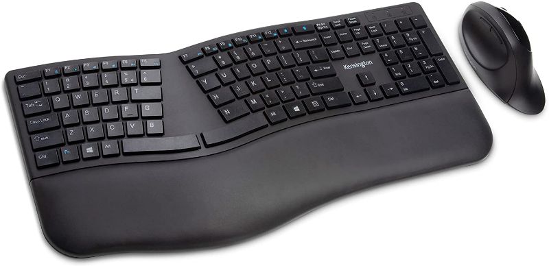 Photo 1 of Kensington Pro Fit Ergonomic Wireless Keyboard and Mouse - Black (K75406US)
