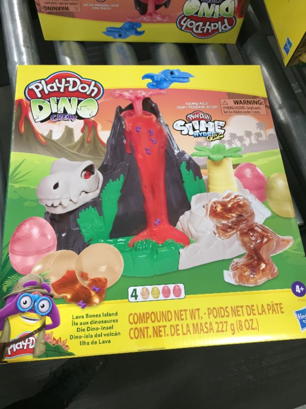 Photo 2 of Play-Doh Slime Dino Crew Lava Bones Island Volcano Playset for Kids 4 Years+
