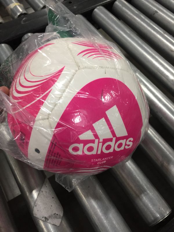 Photo 2 of Adidas Starlancer Club Soccer Ball - Pink/White-4
