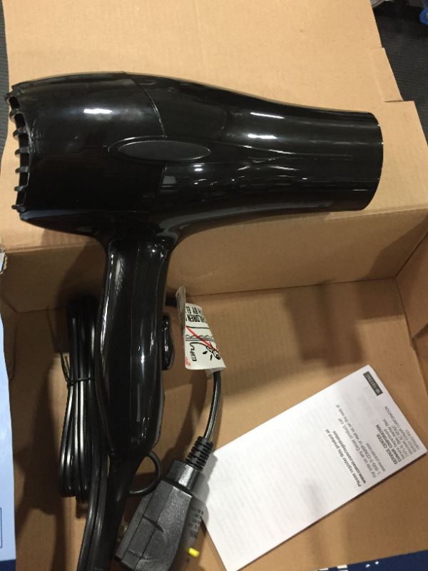 Photo 2 of Conair 1875 Watt Mid-Size Dryer for Powerful Drying and Styling Black 303NPN
