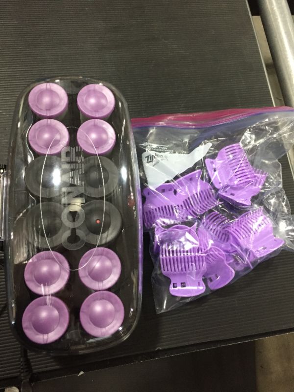 Photo 2 of Conair Xtreme Instant Heat Ceramic Hot Rollers Bonus Super Clips Include, Purple, 1 Count
