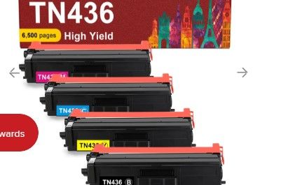 Photo 1 of Compatible Brother TN436 TN431 TN433 Toner Cartridge - 4 Pack
