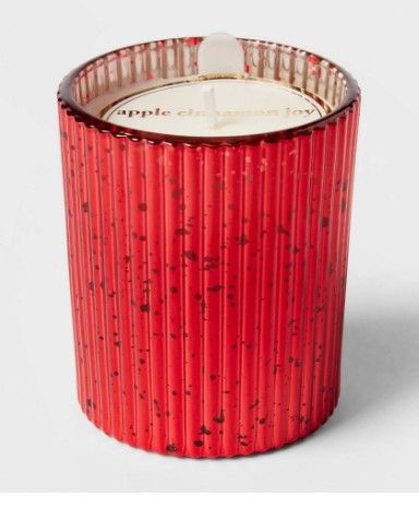 Photo 1 of 4 Pack - 4oz Small Mercury Jar Candle Apple Joy Cinnamon Red - Threshold
