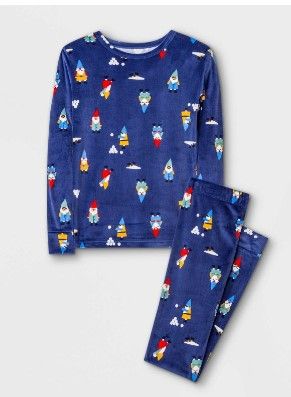 Photo 1 of 4 Pack - Kids' Gnomes Print Pajama Set - Cat & Jack™ Navy 18M

