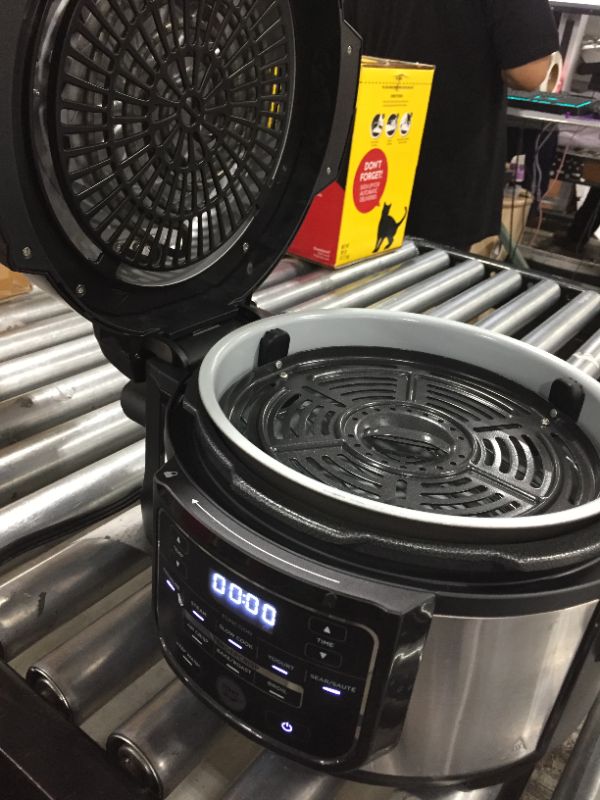 Photo 2 of Ninja OS101 Foodi 9-in-1 Pressure Cooker and Air Fryer with Nesting Broil Rack, 5 Quart, Stainless Steel
