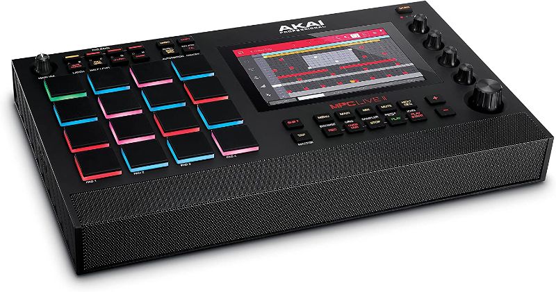 Photo 1 of AKAI Professional MPC Live II – Professional Battery Powered Drum Machine and Sampler With Speakers, Beat Pads, Synth Engines and Touch Display
