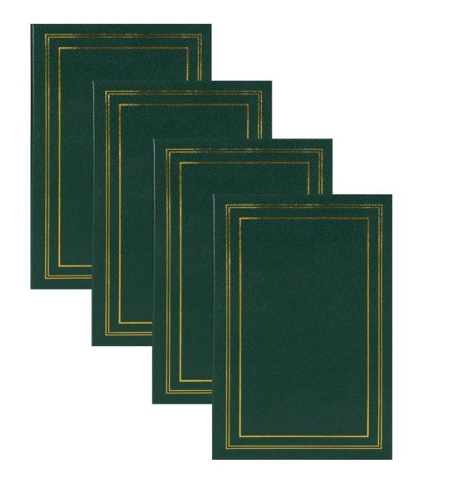 Photo 1 of 8.66" x 13.18" (Set of 4) Traditional Photo Album Set Green - Kate & Laurel All Things Decor

