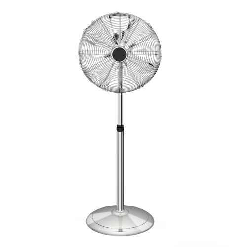 Photo 1 of 16 Inch Stand Fan, Adjustable Heights, Horizontal Ocillation 75°, 3 Settings Speeds, Low Noise, Quality Made Durable Fan, High Velocity, Heavy Duty M
