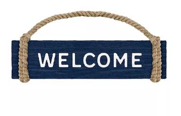Photo 1 of 2 Pack - Nautical Welcome Sign1 1/2ft x 5in Wood Decoration