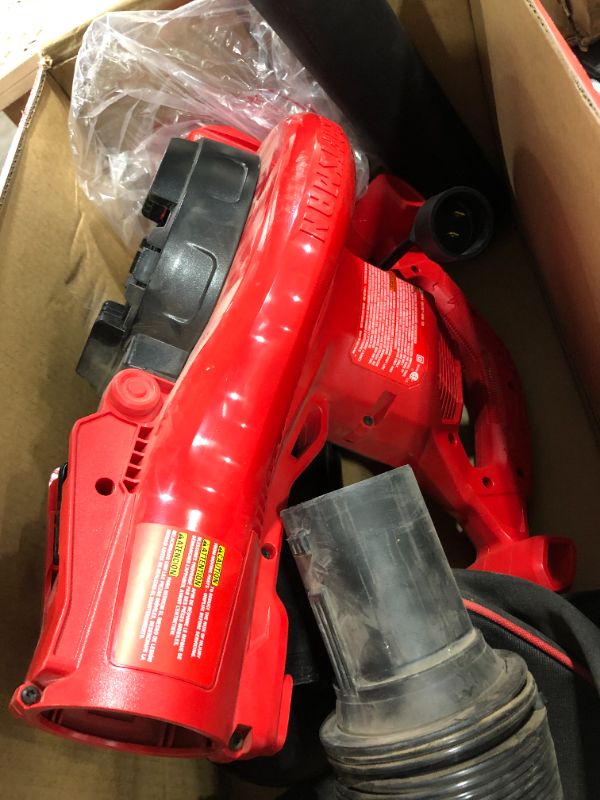 Photo 2 of (For Parts Only) CRAFTSMAN 12-Amp 450-CFM 260-MPH Corded Electric Leaf Blower Vacuum Kit Included
