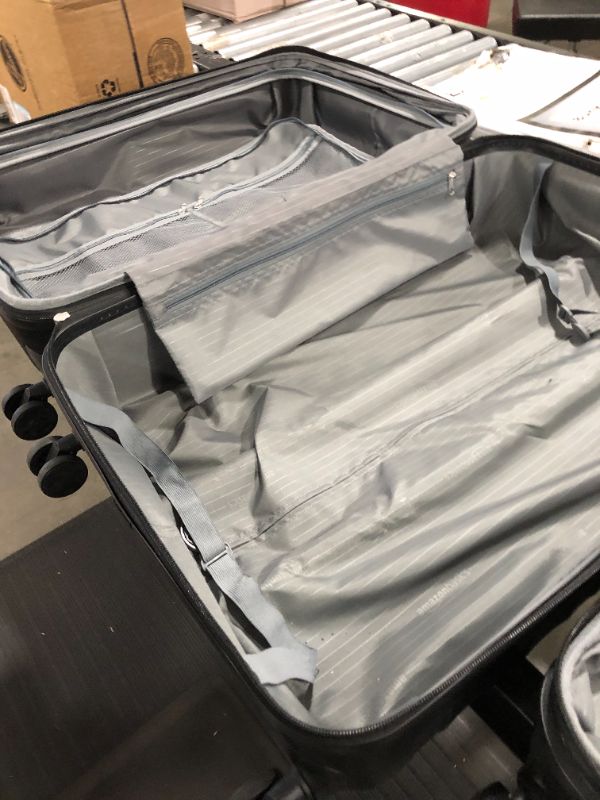 Photo 3 of Amazon Basics Hardside Spinner Suitcase Luggage with Wheels - 20-Inch, 28-Inch, Black
