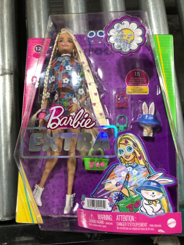 Photo 2 of Barbie Extra Doll and Pet #12 - Floral 2-Piece Outfit

