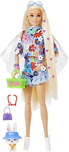 Photo 1 of Barbie Extra Doll and Pet #12 - Floral 2-Piece Outfit

