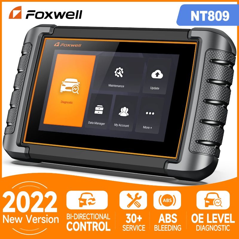 Photo 1 of FOXWELL NT809 Bidirectional Scan Tool,2022 Newest All System OBD2 Scanner with 30 Service Reset-ABS Bleeding/Oil Light Reset/EPB/SAS/TPMS/Crankshaft Relearn, Car Diagnostic Scanner for All Cars
