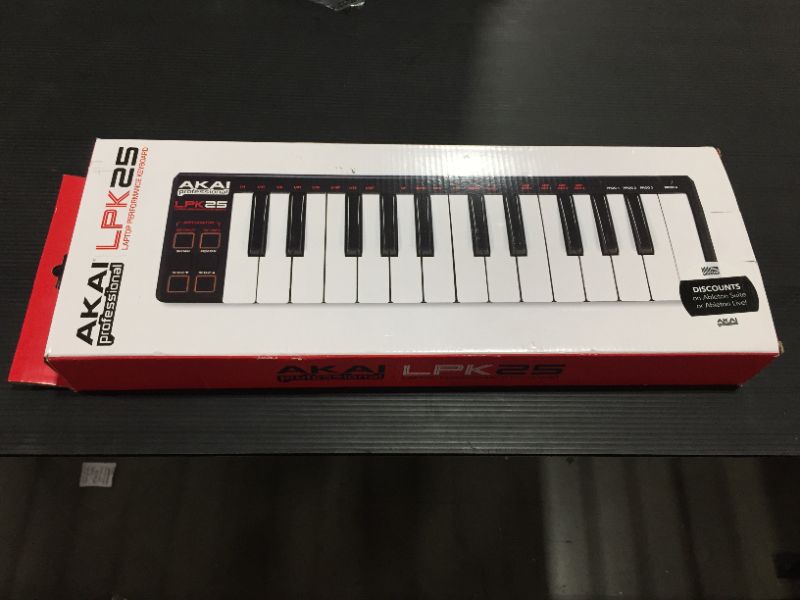 Photo 4 of AKAI Professional LPK25 - USB MIDI Keyboard controller with 25 Velocity-Sensitive Synth Action Keys for Laptops (Mac & PC), Editing Software included,MultiColored
