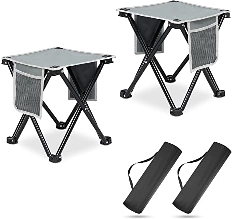 Photo 1 of 2 Pack Camping Stool, 13.8 Inch Small Portable Folding Chair for Outdoor Camping Fishing Hiking Gardening and Beach Slacker Chair with Carry Bag(Support 450 LBS Capacity)

