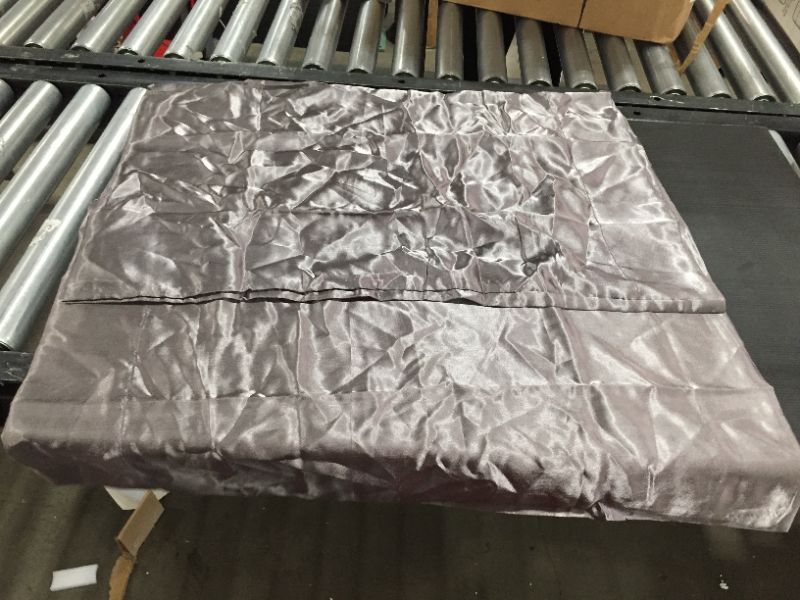 Photo 2 of Bonlino Leopard Print Satin Pillowcase for Hair and Skin, Satin Pillowcase 2 Pack [Silky Cozy][Durable Than Silk] ([2PCS] Pillowcases Queen 20''x30'', Dark Grey)
