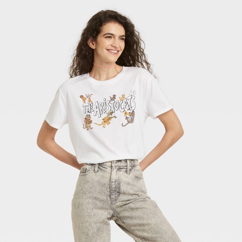 Photo 1 of Women's Disney Aristocats Short Seeve Graphic T-Shirt . size: Large
