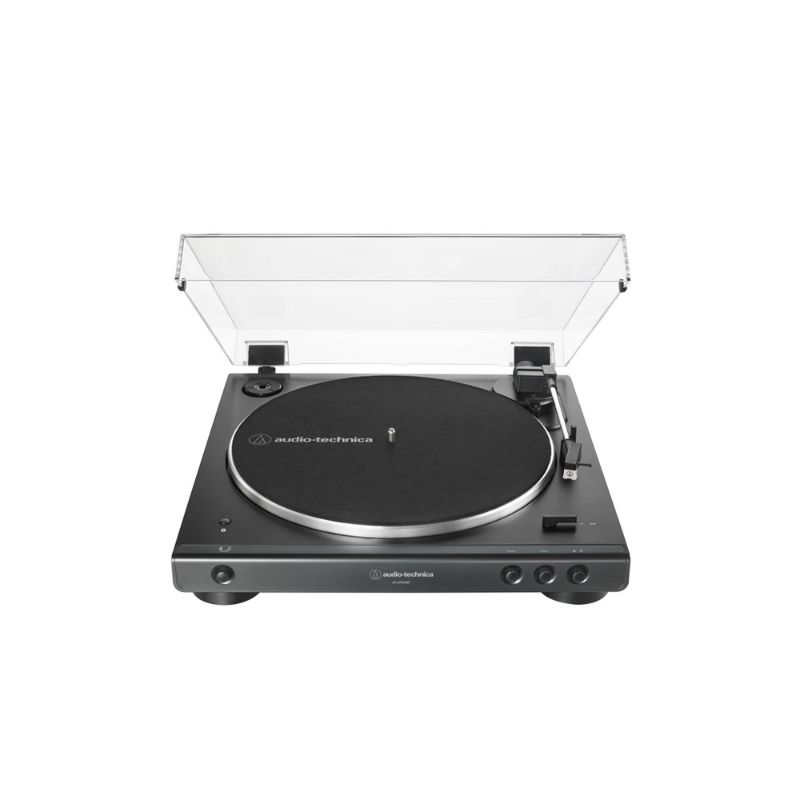 Photo 1 of Audio-Technica AT-LP60X-BK Fully Automatic Belt-Drive Stereo Turntable, Black, Hi-Fi, 2 Speed, Dust Cover, Anti-Resonance, Die-Cast Aluminum Platter
