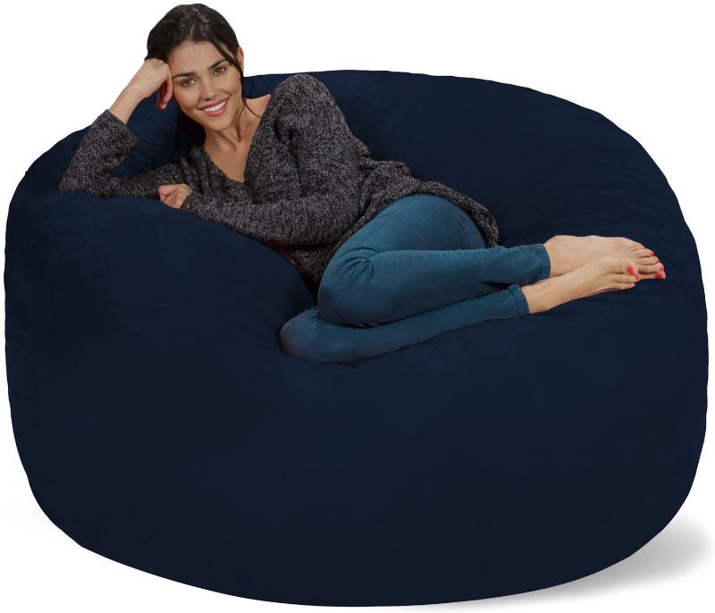 Photo 1 of Chill Sack Bean Bag Chair: Giant 5' Memory Foam Furniture Bean Bag - Big Sofa with Soft Micro Fiber Cover - Navy
