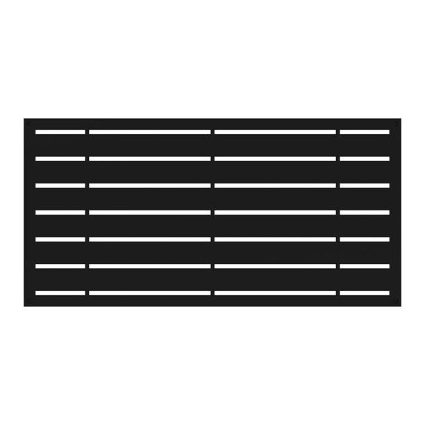 Photo 1 of Barrette Outdoor Living 2 Ft. X 4 Ft. Boardwalk Black Vinyl Decorative Screen Panel
