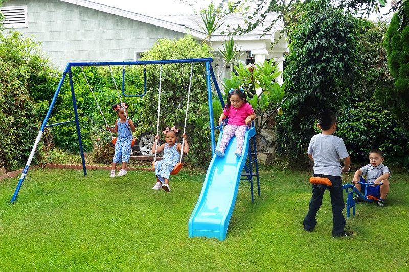 Photo 1 of FITNESS REALITY KIDS 6 Station Swing Set with Seesaw
