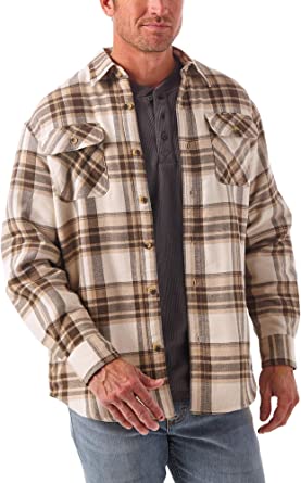 Photo 1 of Wrangler Authentics Men's Long Sleeve Sherpa Lined Shirt Jacket Size Medium 
