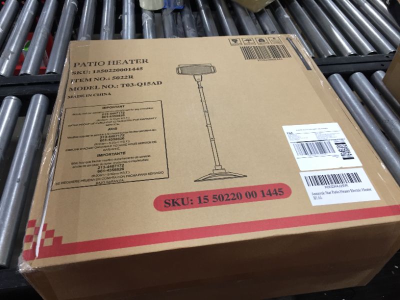 Photo 1 of Antarctic Star Patio Heater Electric Heater,Vertical indoor/outdoor garden heater, Height and Angle adjustable,Remote control IP65 rated, Quiet operation, energy saving, Quick heating for 3 seconds, Maximum power 1500W, ETL
