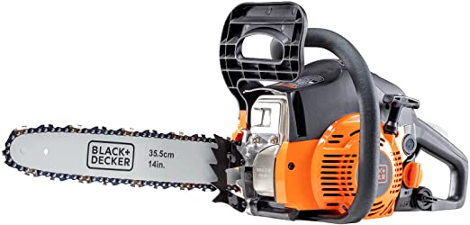 Photo 1 of BLACK+DECKER BXGCS1442P 42cc 2-Cycle 14-inch Gas Chainsaw, Black and Orange
