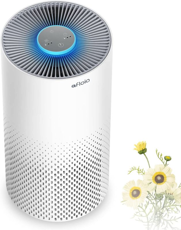 Photo 1 of Air Purifier for Home Smokers 99.99% Effective, 22db |True H13 HEPA Medical Grade Filter Air Cleaner Removing Allergies, Odor Dust and Pollen for Bedroom And Office, With 7 Color Night Light(White)
