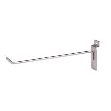 Photo 1 of 10 in. Satin Nickel Hook for Slatwall (Pack of 96)
