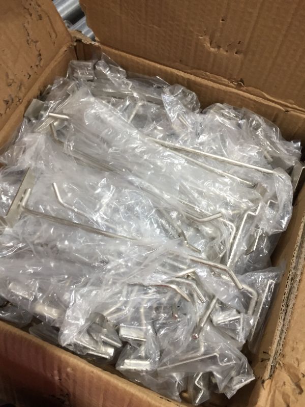 Photo 1 of 10 in. Satin Nickel Hook for Slatwall (Pack of 96)
