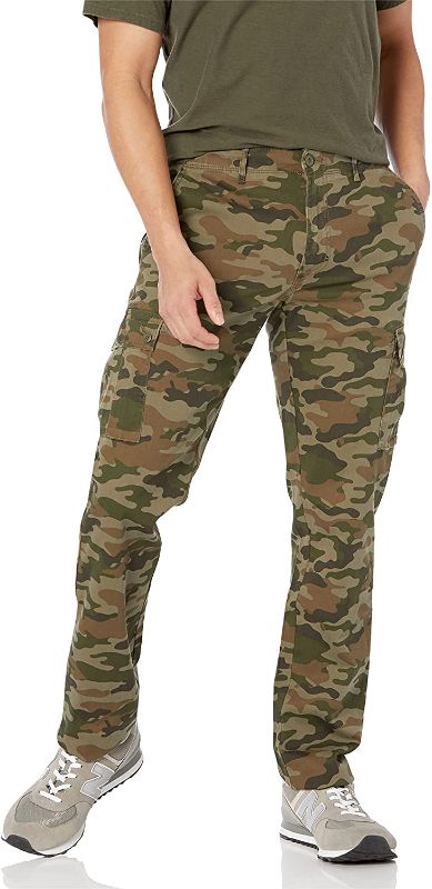 Photo 1 of Amazon Essentials Men's Slim-fit Stretch Cargo Pant, Green Camo, 29W X 34L
