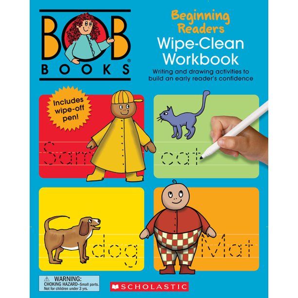 Photo 1 of Bob Books: Bob Books - Wipe-Clean Workbook: Beginning Readers Phonics, Ages 4 and Up, Kindergarten (Stage 1: Starting to Read) (Paperback)
