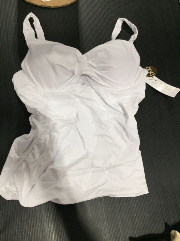 Photo 1 of Anne Cole - Twist Front Underwire Tankini Swim Top. size 36D/34DD
