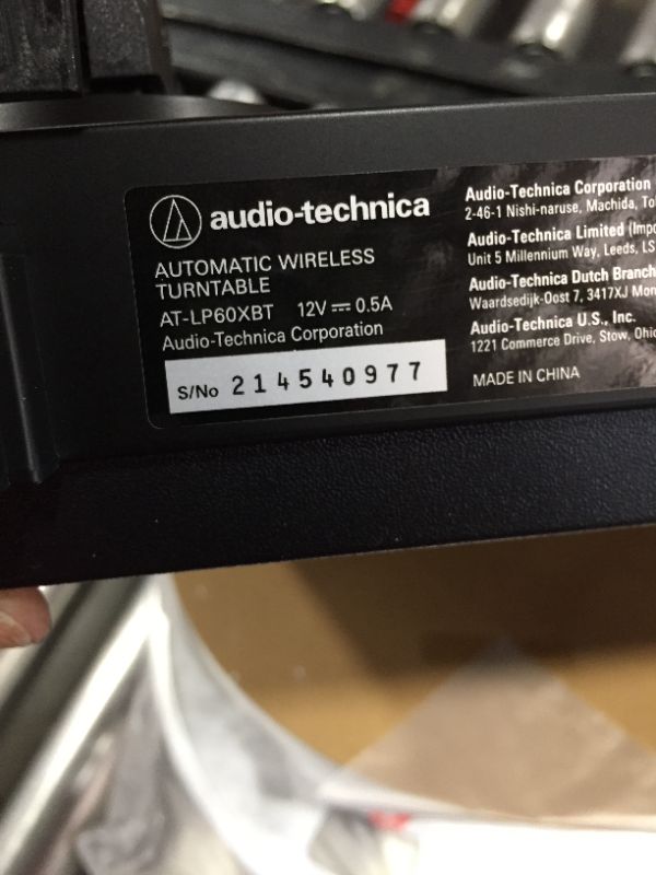 Photo 4 of Audio-Technica AT-LP60XBT-BK Fully Automatic Bluetooth Belt-Drive Stereo Turntable, Black, Hi-Fi, 2 Speed, Dust Cover, Anti-Resonance, Die-cast Aluminum Platter
