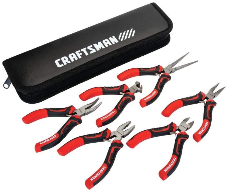 Photo 1 of CRAFTSMAN Pliers, 6-Piece Mini Set with Pouch (CMHT81716)
