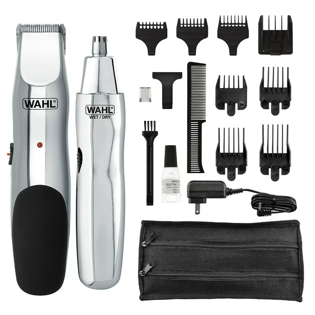 Photo 1 of Wahl 5622 Groomsman Rechargeable Beard Mustache Hair & Nose Hair Trimmer for Detailing & Grooming Black Rechargeable Trimmer
