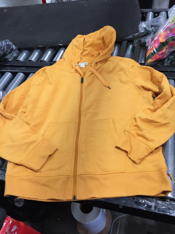 Photo 1 of Amazon essentials, yellow hoodie size XL