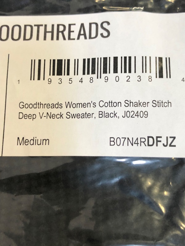 Photo 1 of Goodthreads Women's Cotton Shaker Stitch Deep V-Neck Sweater
MEDIUM FACTORY SEALED