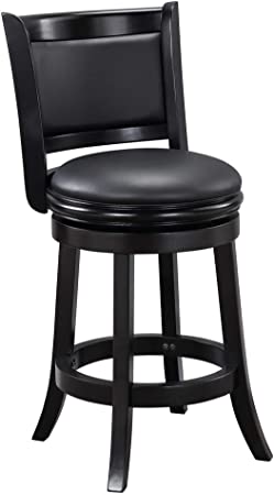 Photo 1 of Boraam Augusta Counter Height Swivel Stool, 24-Inch, Black
