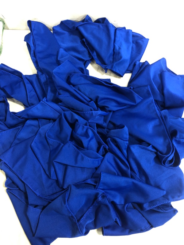 Photo 2 of 25 Pieces Spandex Stretch Chair Sashes Bows, Elastic Chair Cover Bands Ties Without Buckle for Wedding Reception Events Universal Ceremony Banquet Decorations (Royal Blue)