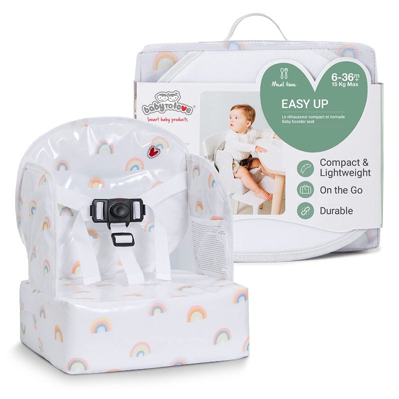 Photo 1 of BabyToLove Easy Up Baby Booster Seat | Lightweight On The Go and Easy to Carry | Rainbow
