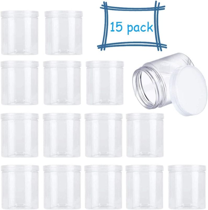 Photo 1 of 24 Pack 3OZ Clear Plastic Jars Storage Containers
